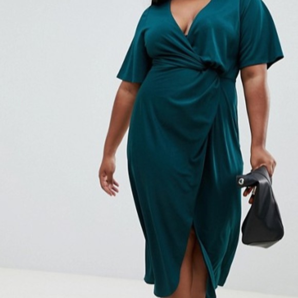 ASOS Curve Dresses & Skirts - Asos Curve twist front midi dress